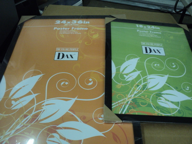 lot 18 image: 2 poster frames 24 x 36 and 18 x...