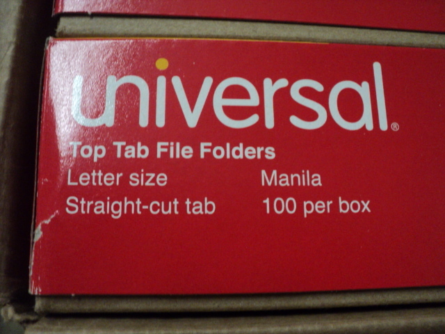 lot 88 image: 500 letter size top tab file folder...