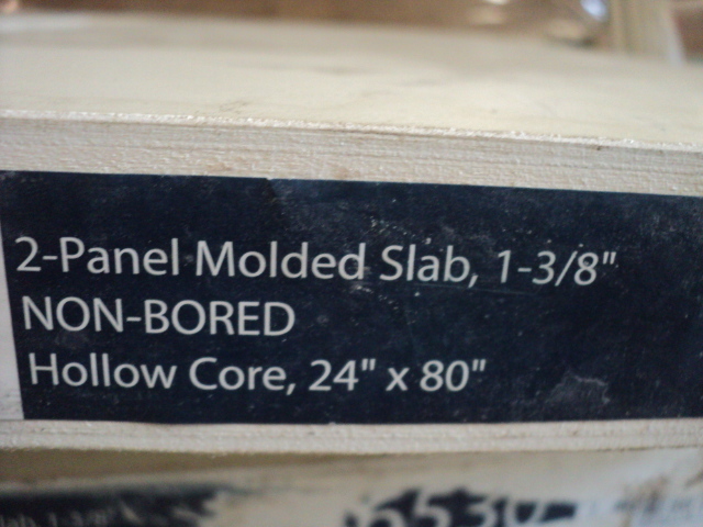 lot 180 image: Jeld-Wen 2 panel hollow core 24 x 8...