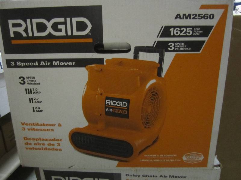 lot 1 image: Ridgid AM2560 3-Speed Air Mover Ope...