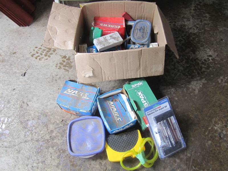 lot 69 image: Lot of Misc Nails Screws Staples an...