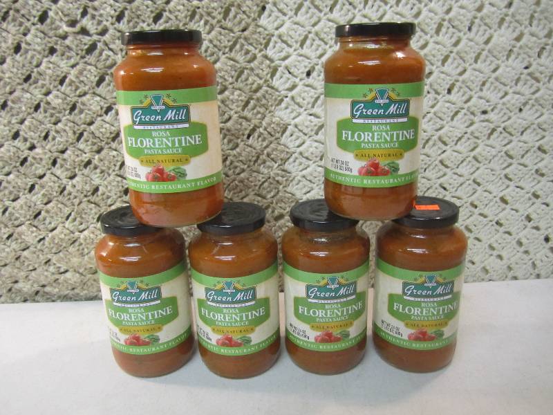 lot 102 image: 6 Jars of Green Mills Rosa Florenti...