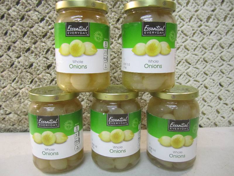lot 104 image: 5 Jars of Whole Onions Best by Dec ...