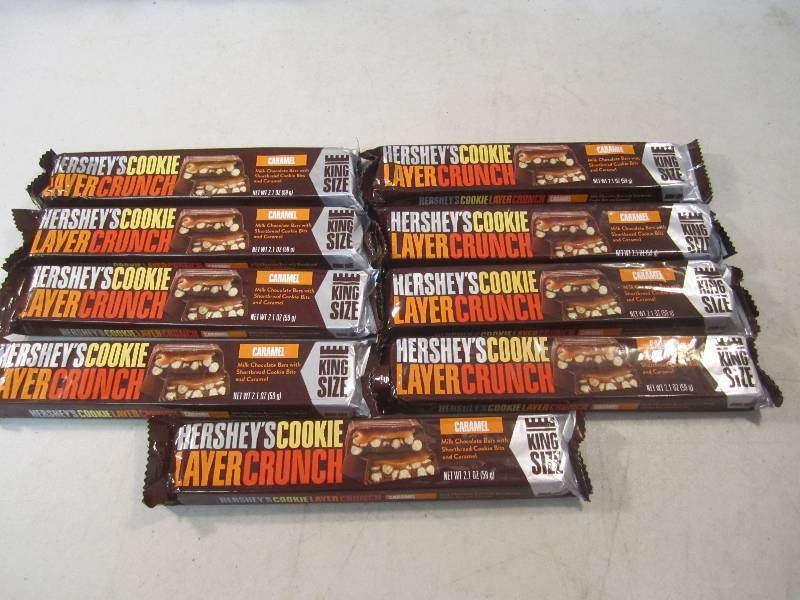 lot 114 image: 9 King Size Hersheys Caramel Cookie...