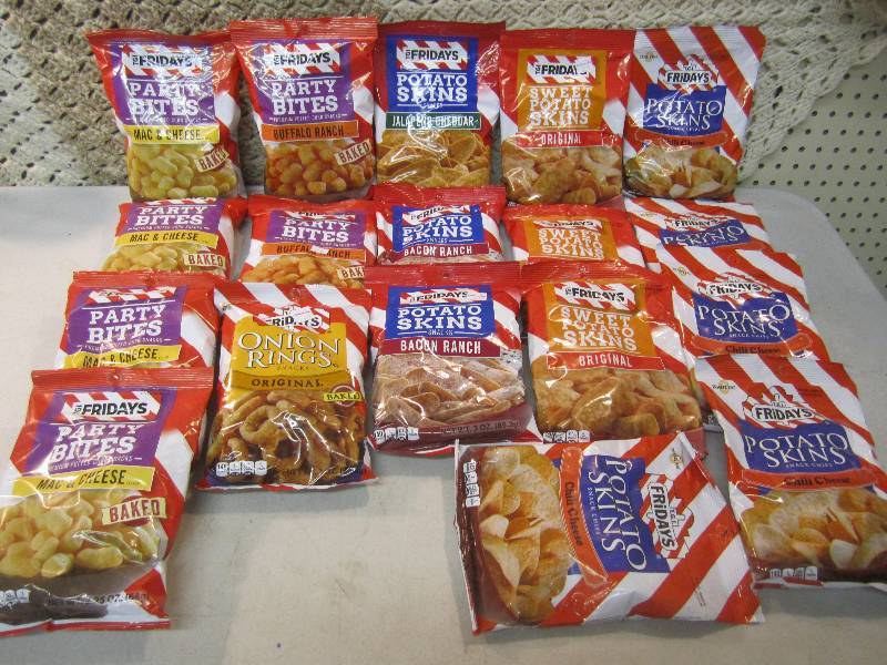 lot 118 image: 18 Bags of Various Flavored TGI Fri...