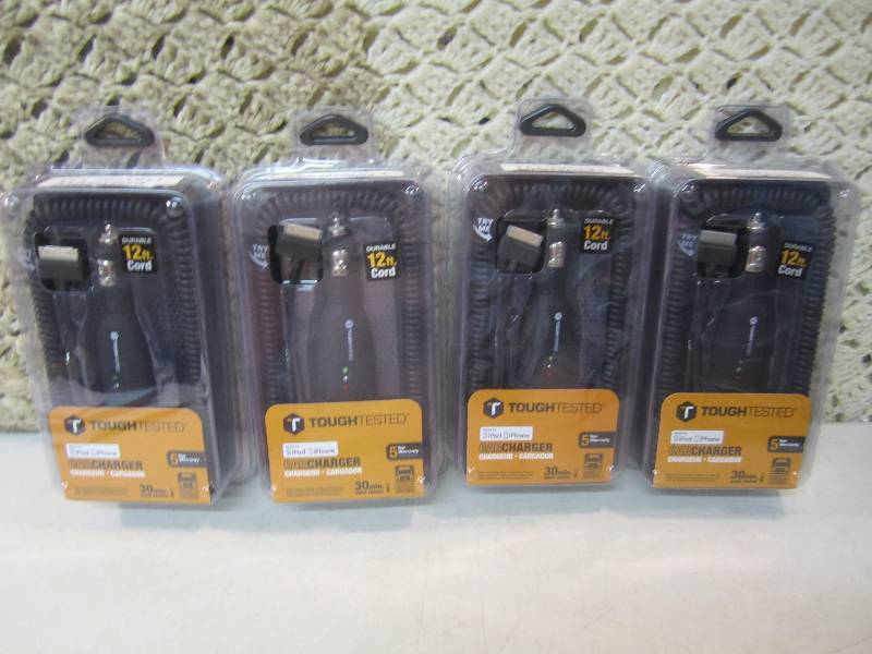 lot 223 image: 4 ToughTested Car Chargers for iPod...