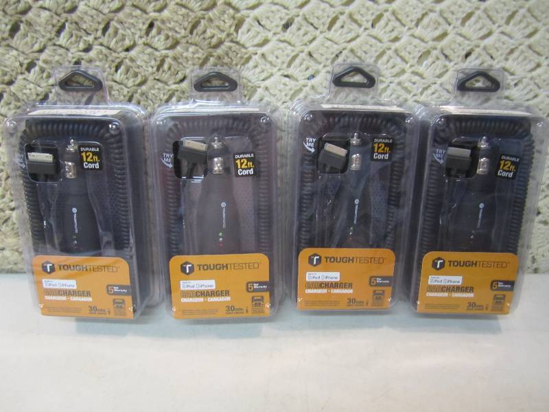 lot 224 image: 4 ToughTested Car Chargers for iPod...