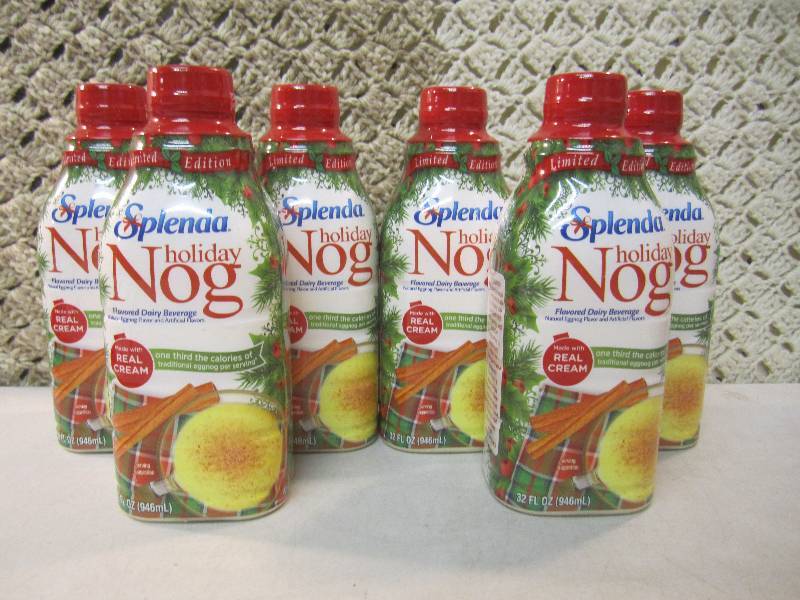 lot 245 image: 6 Bottles of Splenda Holiday Nog Be...