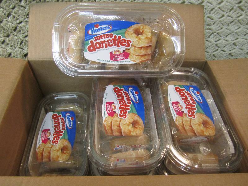 lot 246 image: Case of 6 Packs Hostess Jumbo Donet...