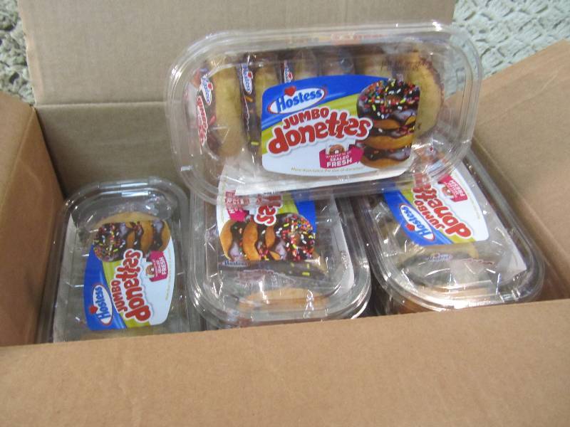 lot 247 image: Case of 6 Packs Hostess Jumbo Donet...