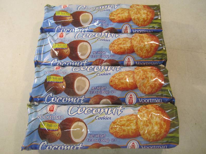 lot 257 image: 4 Packs of Coconut Cookies Best by ...