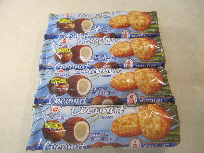 lot 258 image: 4 Packs of Coconut Cookies Best by ...