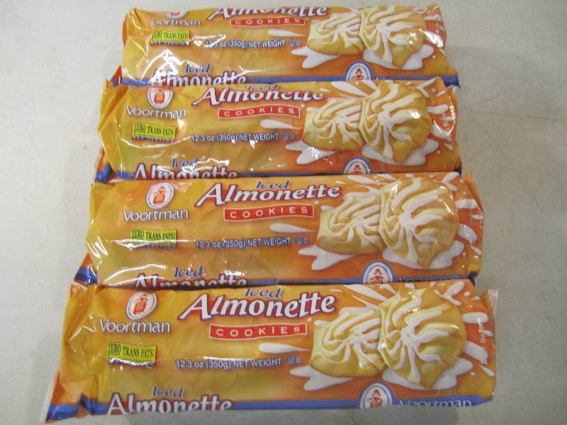 lot 259 image: 4 Packs of Iced Almonette Cookies B...