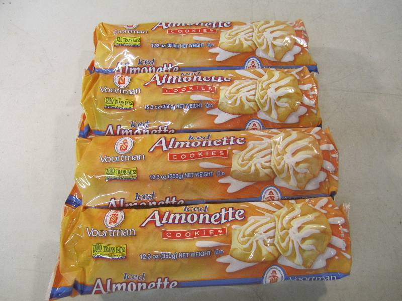 lot 260 image: 4 Packs of Iced Almonette Cookies B...