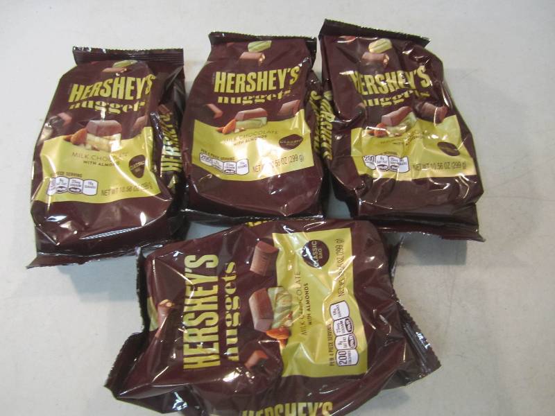lot 266 image: 4 Bags of Hersheys Nuggets Milk Cho...