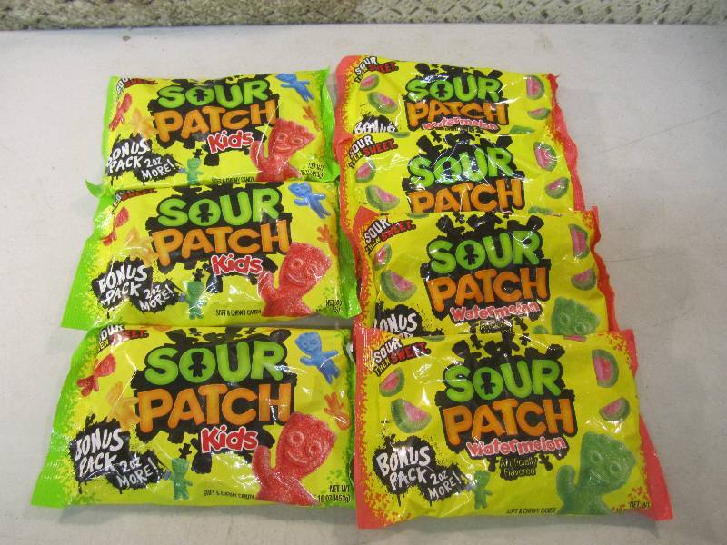 lot 271 image: 7 Bags of Sour Patch Candy 4 Waterm...