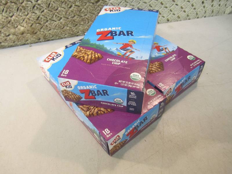 lot 274 image: 3 Boxes of Organic Z Bars Chocolate...