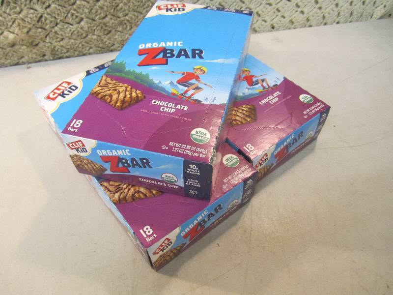 lot 275 image: 3 Boxes of Organic Z Bars Chocolate...