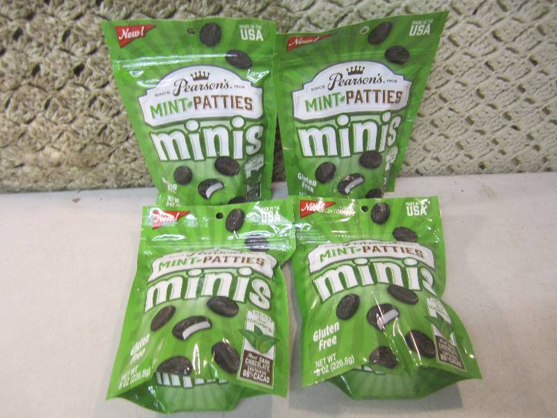 lot 282 image: 4 Bags of Pearsons Mint Patties Min...