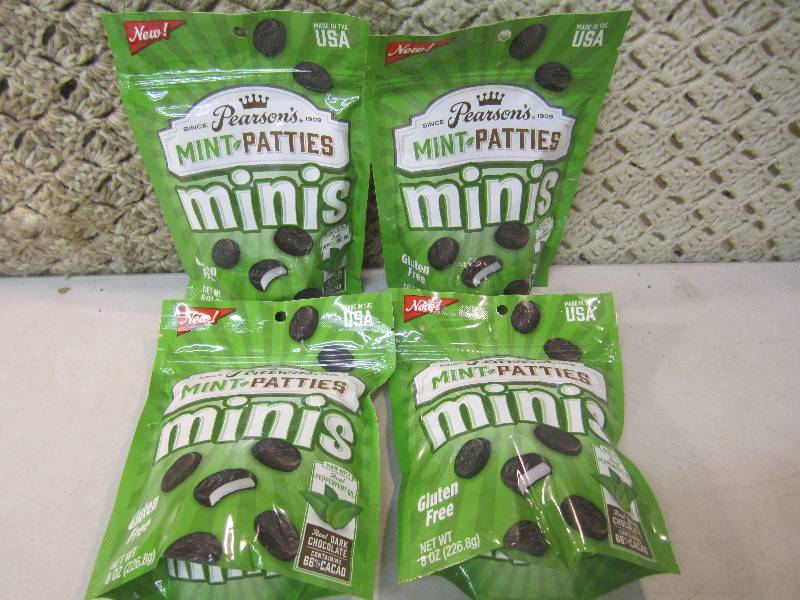 lot 284 image: 4 Bags of Pearsons Mint Patties Min...