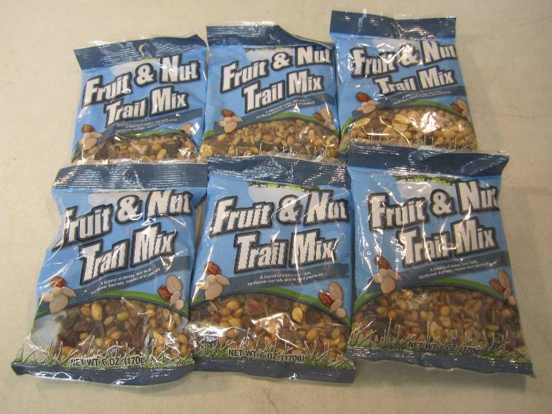 lot 295 image: 6 Bags of Fruit & Trail Mix Best by...
