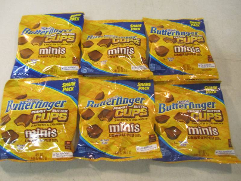 lot 313 image: 6 Bags of Butterfinger Peanut Butte...
