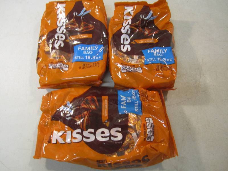 lot 326 image: 3 Bags of Hersheys Kisses with Cara...