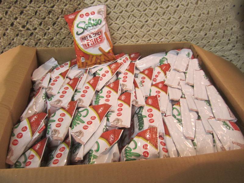 lot 327 image: Case of 90 Bags of Hot & Spicy Bahe...