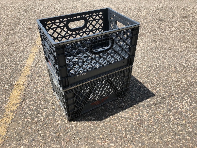 lot 3 image: Lot of 2 MILK CRATE - MOTION PICTURE INDUSTRY STANDARD