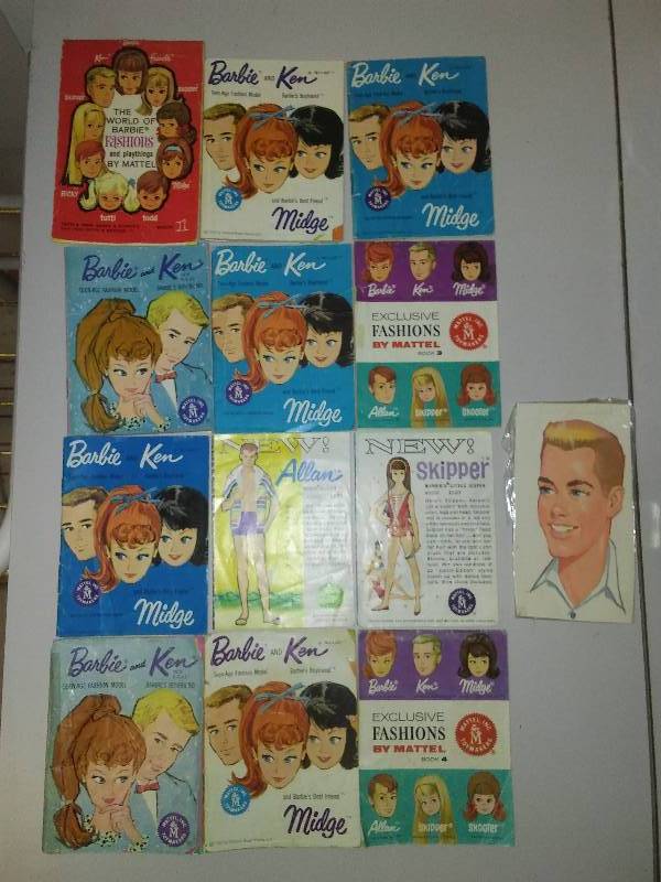 lot 158 image: Barbie, Ken Midge Allan Skipper, Skooter (12) catalogs