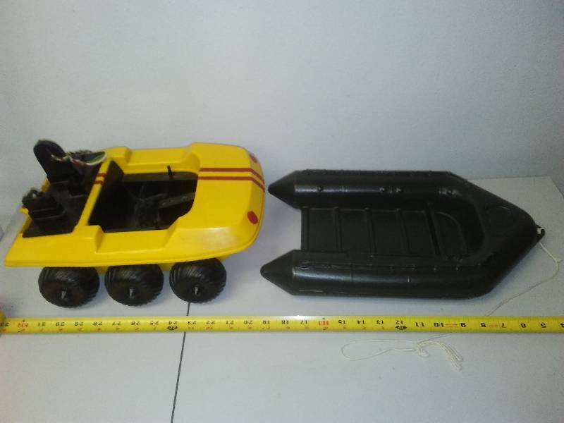 lot 184 image: GI Joe 12 in figure, six wheeled amphibious & raft