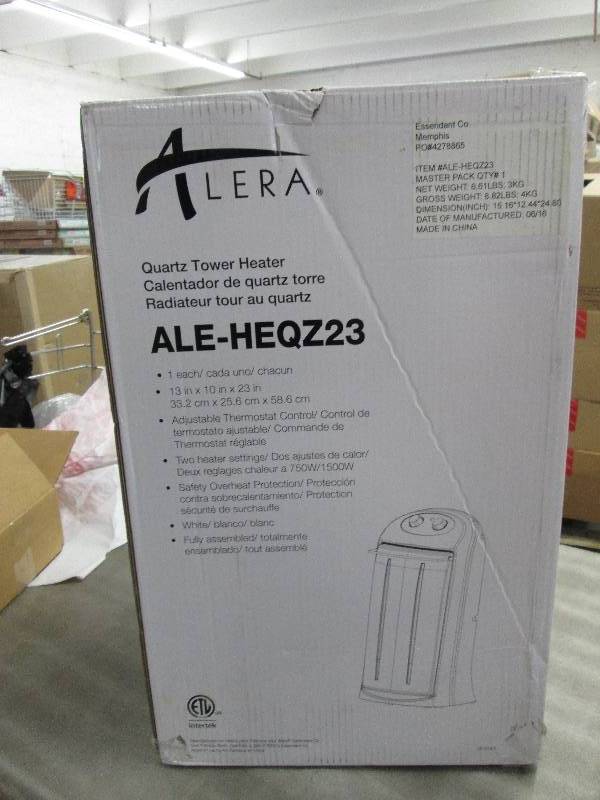 lot 22 image: Alera Quartz Tower Heater, 13 14w...