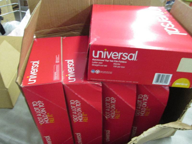 lot 24 image: Case of 5 Boxes, damaged carton UNV...