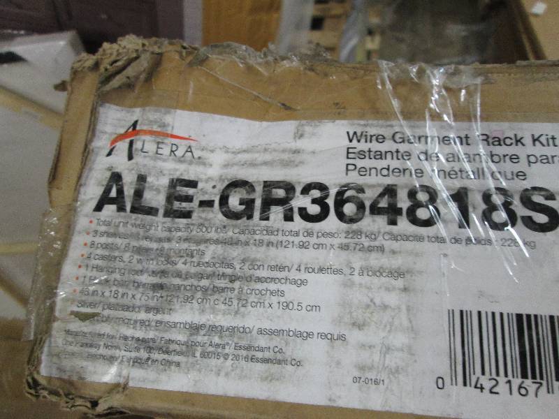 lot 83 image: Alera GR364818SR Wire Shelving Garm...