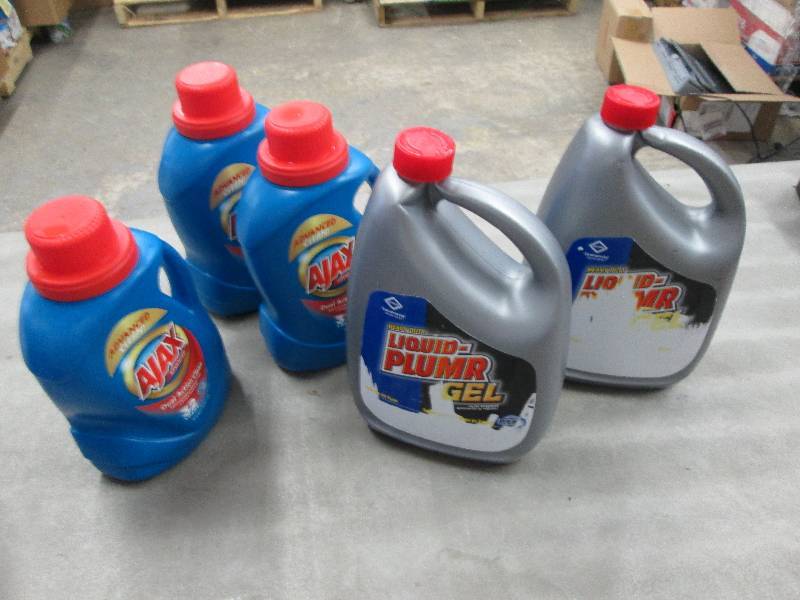 lot 90 image: 3 Bottles Ajax - HE Laundry Deterge...