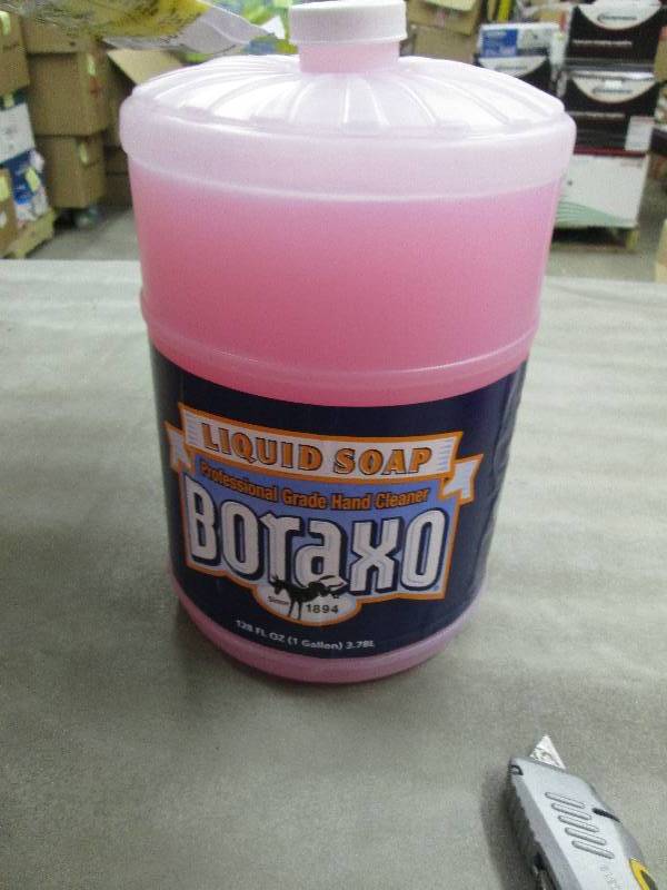 lot 93 image: 3 Gallons Boraxo Liquid Lotion Soap...