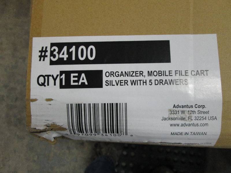 lot 197 image: Advantus Mobile Organizer File Cart...