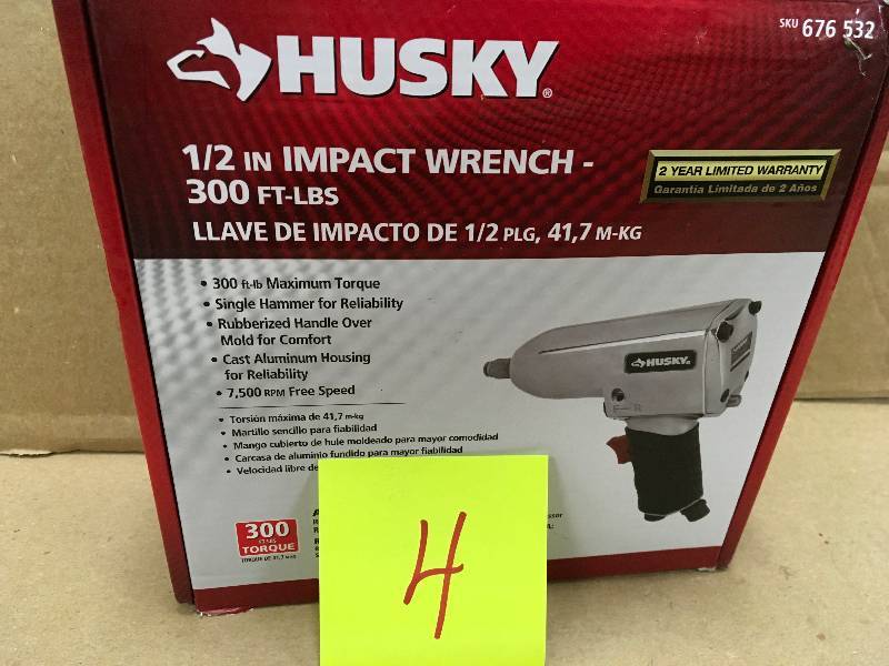 lot 4 image: Husky 2 in. 300 ft. lbs. Impact Wrench