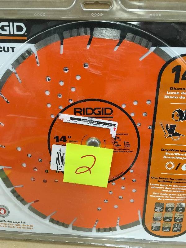 lot 2 image: Ridged 14 in. All-Cut Diamond Blade
