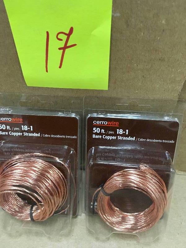 lot 17 image: Cerrowire 50 ft. 181 Stranded Bare Copper Wire