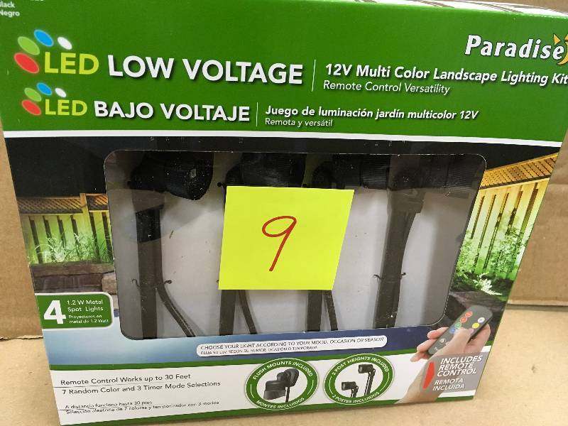 lot 9 image: Multi Color LED Nano Spot Light (4-Pack) not used