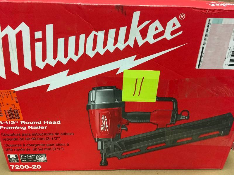 lot 11 image: Milwaukee 3-12 in. Full Round Head Framing Nailer
