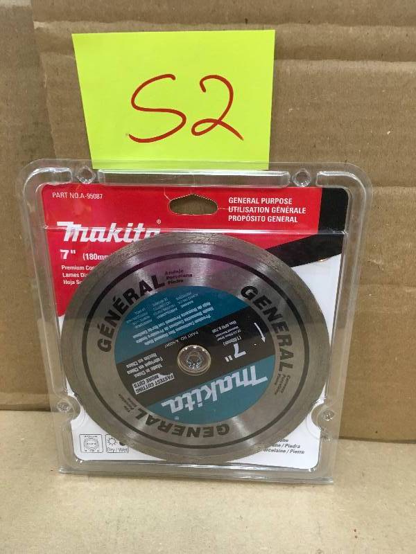 lot 52 image: Makitta 7 in. Continuous Rim General Purpose Diamond Blade