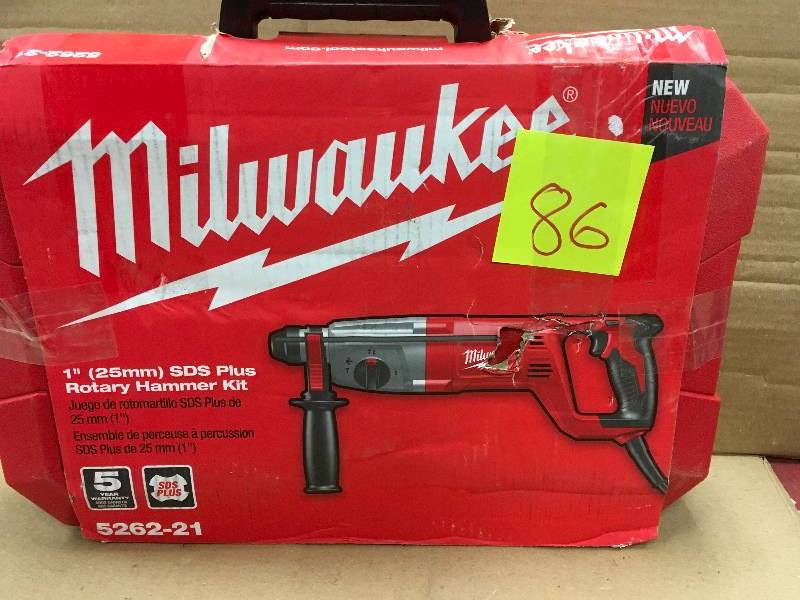 lot 86 image: Milwaukee 1 in. SDS D-Handle Rotary Hammer used in good working condition