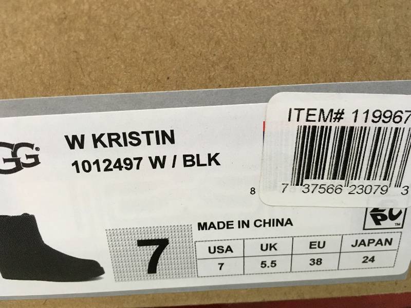lot 95 image: UGG Kristin Black 1012497-BLK (Womens) size 7 never used
