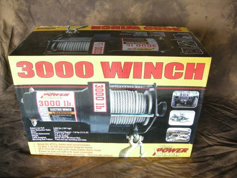 lot 8 image: 3000lb Wood Power Winch