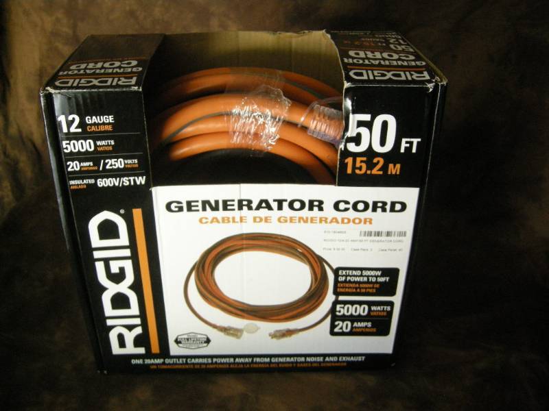 lot 82 image: Ridgid 50 Generator Cable