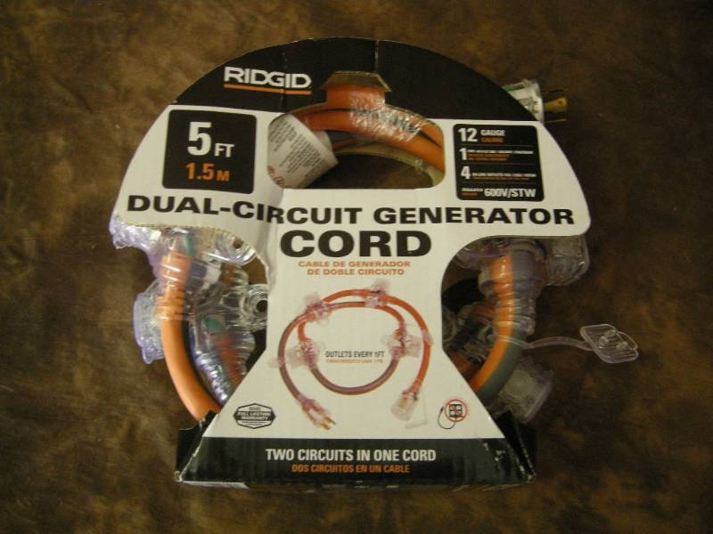lot 83 image: Ridgid Dual-Circuit Generator Cord