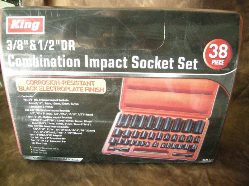 lot 90 image: King Combination Impact Socket Set