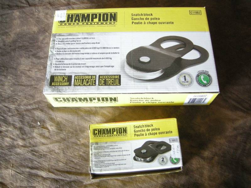 lot 122 image: 2 Champion Power Winch Snatch Blocks